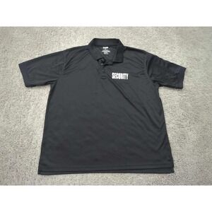 Ryno Gear Polo Shirt Mens XL Black Short‎ Sleeve Security Employee Uniform